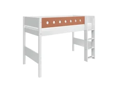 Outlet FLEXA Mellemhoj Seng Med Lige Stige White/Blush