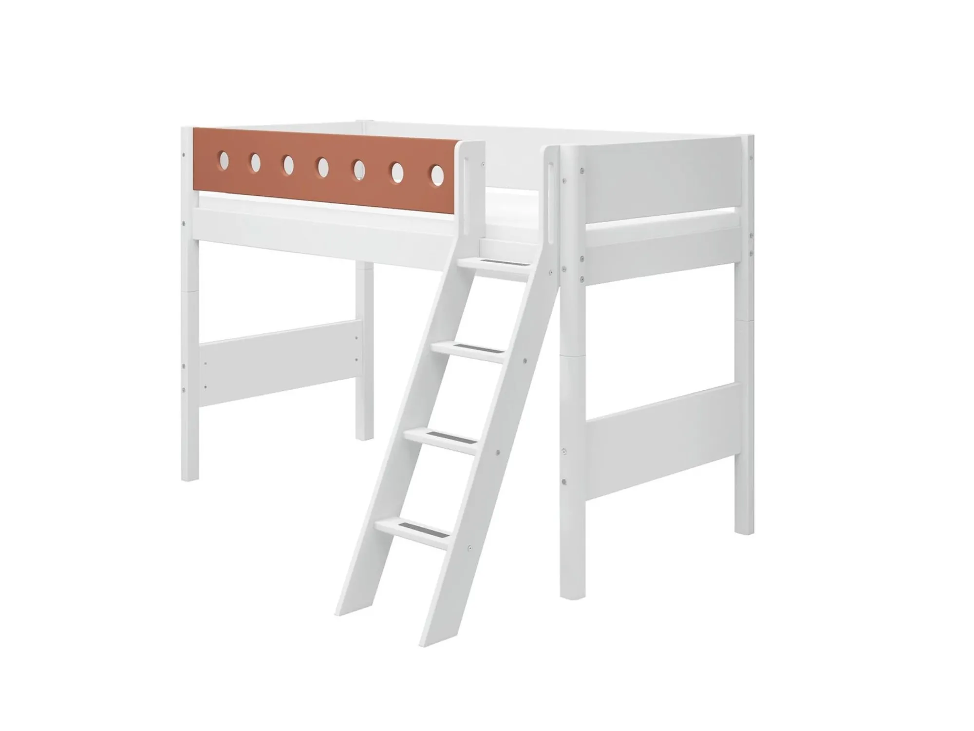 Online FLEXA Mellemhoj Seng Med Skra Stige White/Blush