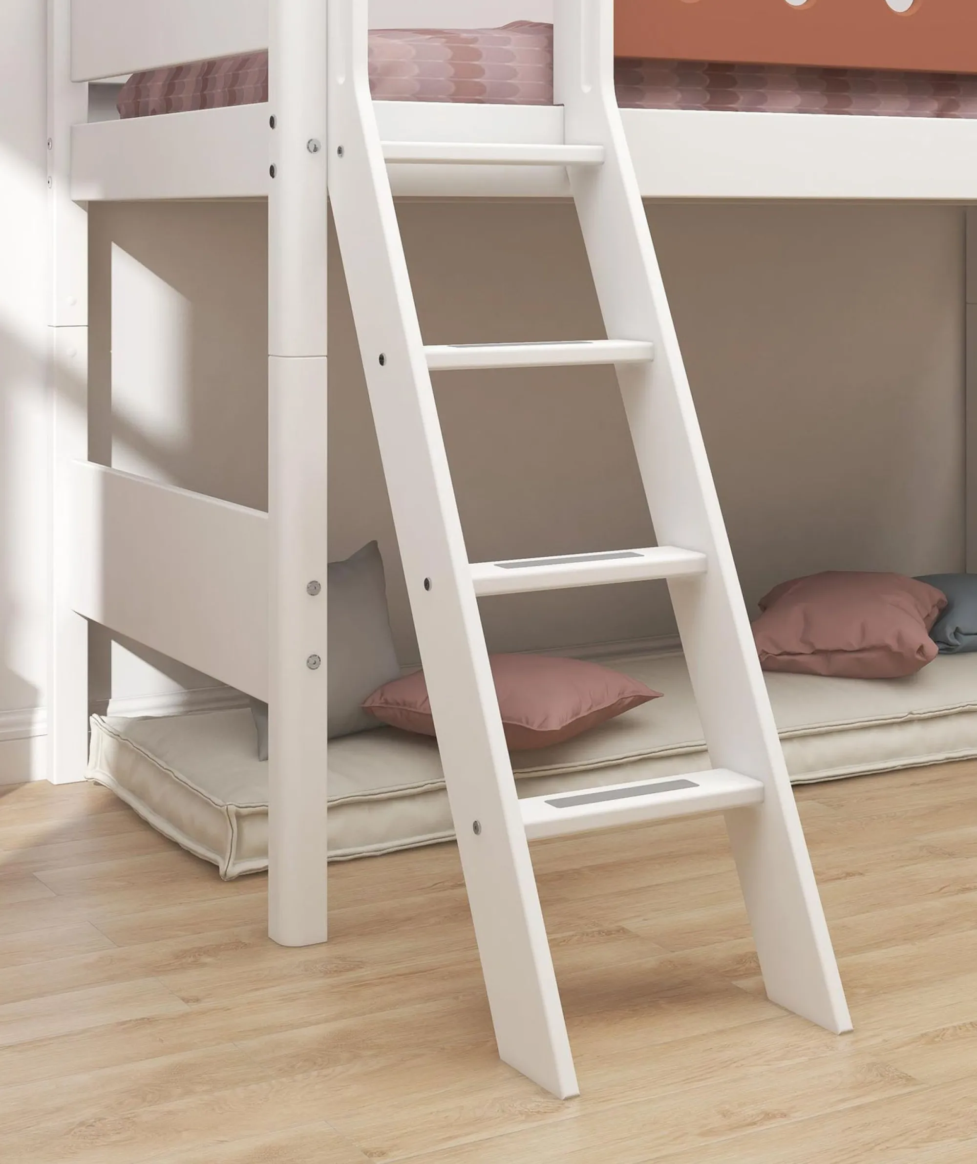 Online FLEXA Mellemhoj Seng Med Skra Stige White/Blush