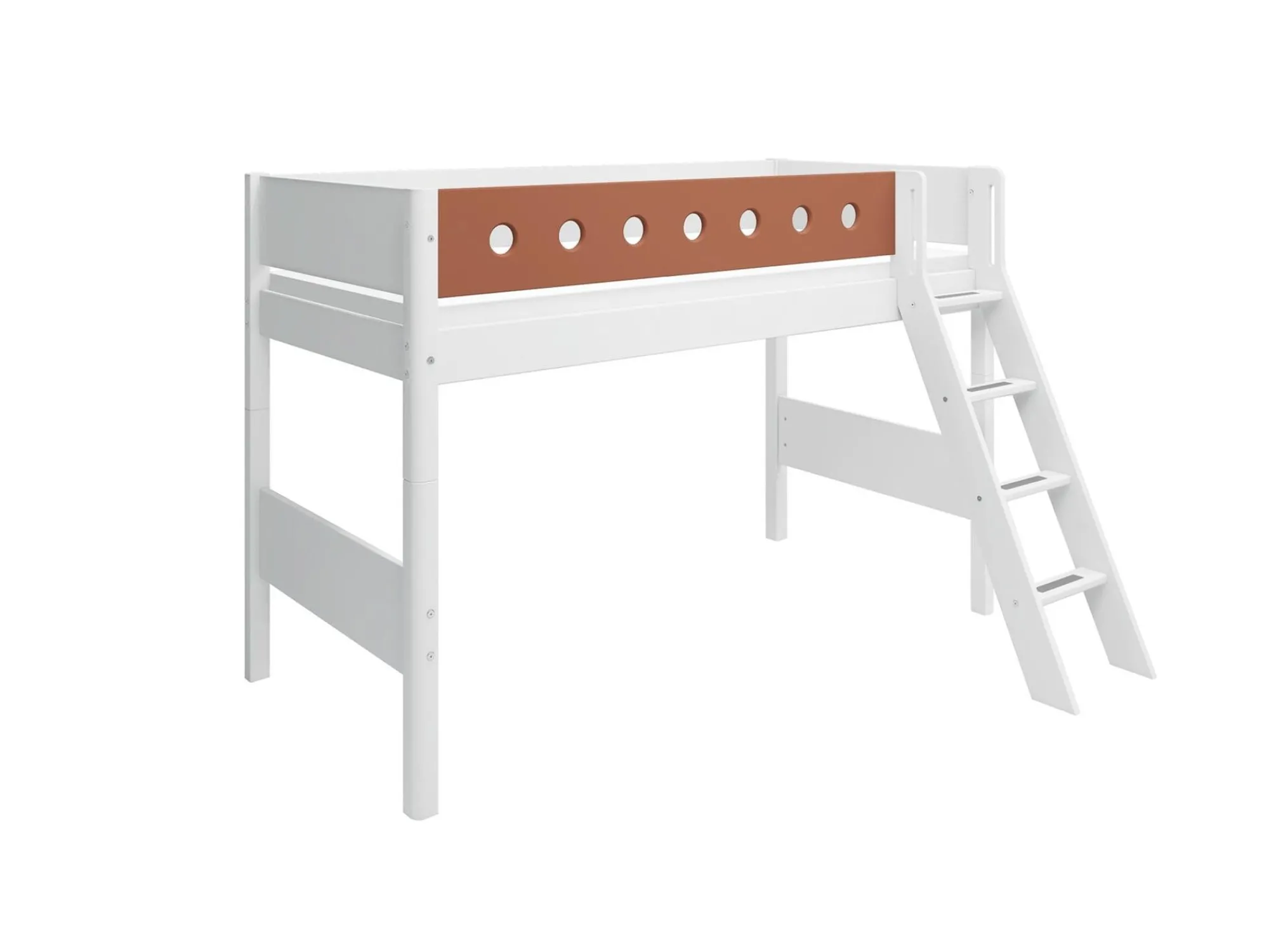 Online FLEXA Mellemhoj Seng Med Skra Stige White/Blush