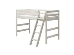 Shop FLEXA Mellemhoj Seng Med Skra Stige White Washed Pine