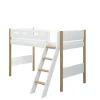 Best FLEXA Mellemhoj Seng Med Skra Stige White/Oak