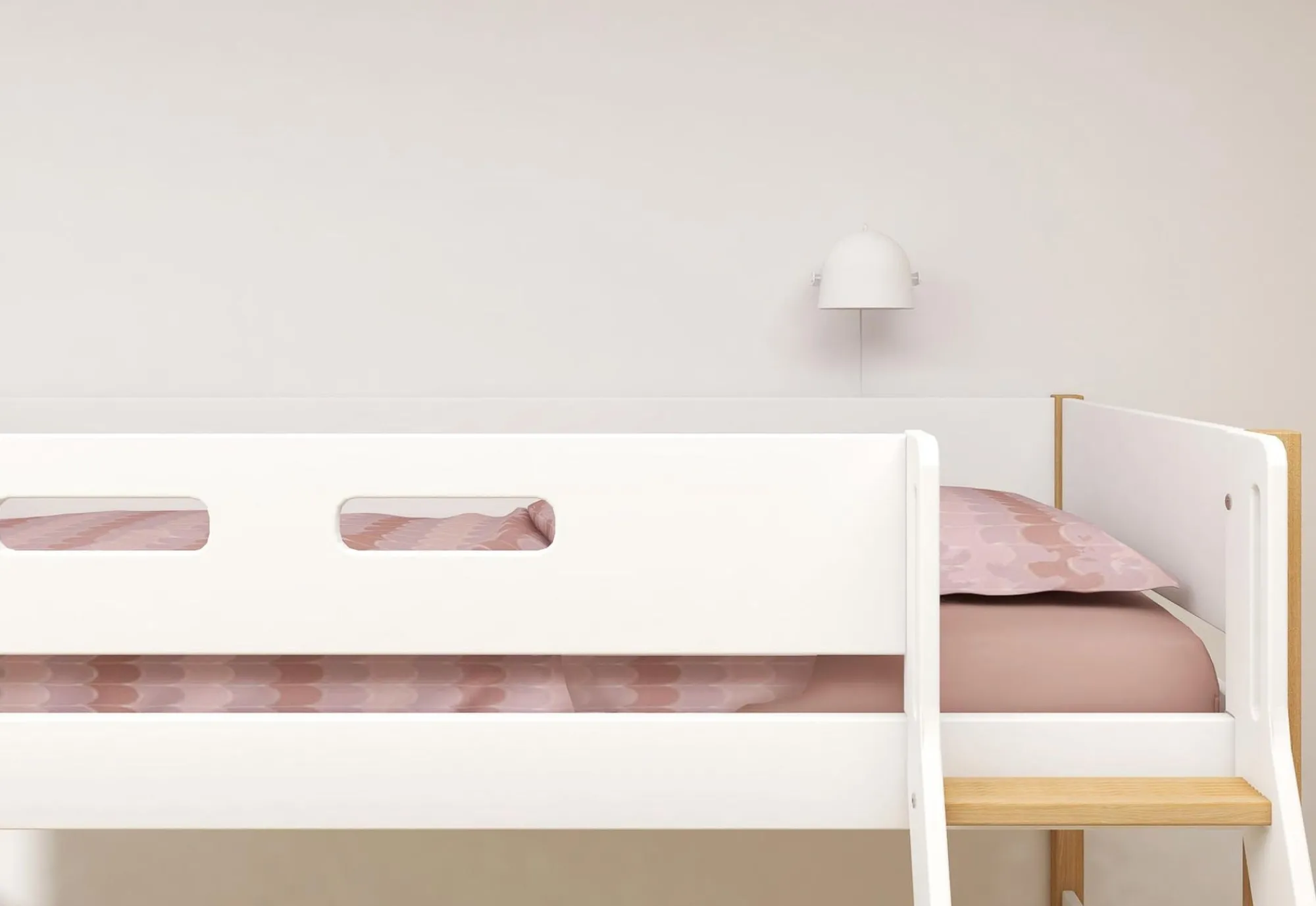 Best FLEXA Mellemhoj Seng Med Skra Stige White/Oak