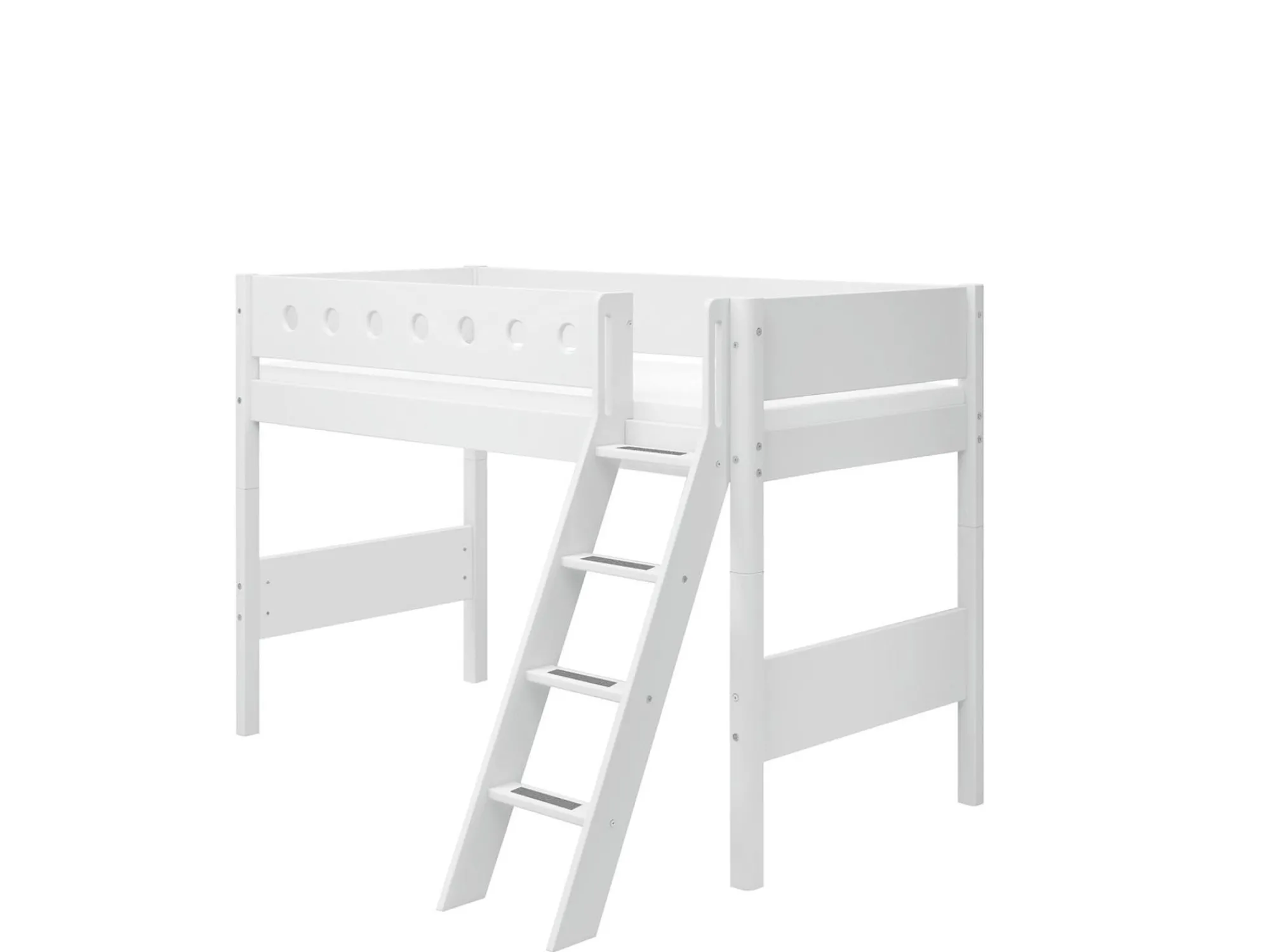 Clearance FLEXA Mellemhoj Seng Med Skra Stige White
