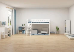 Clearance FLEXA Mellemhoj Seng Med Skra Stige White