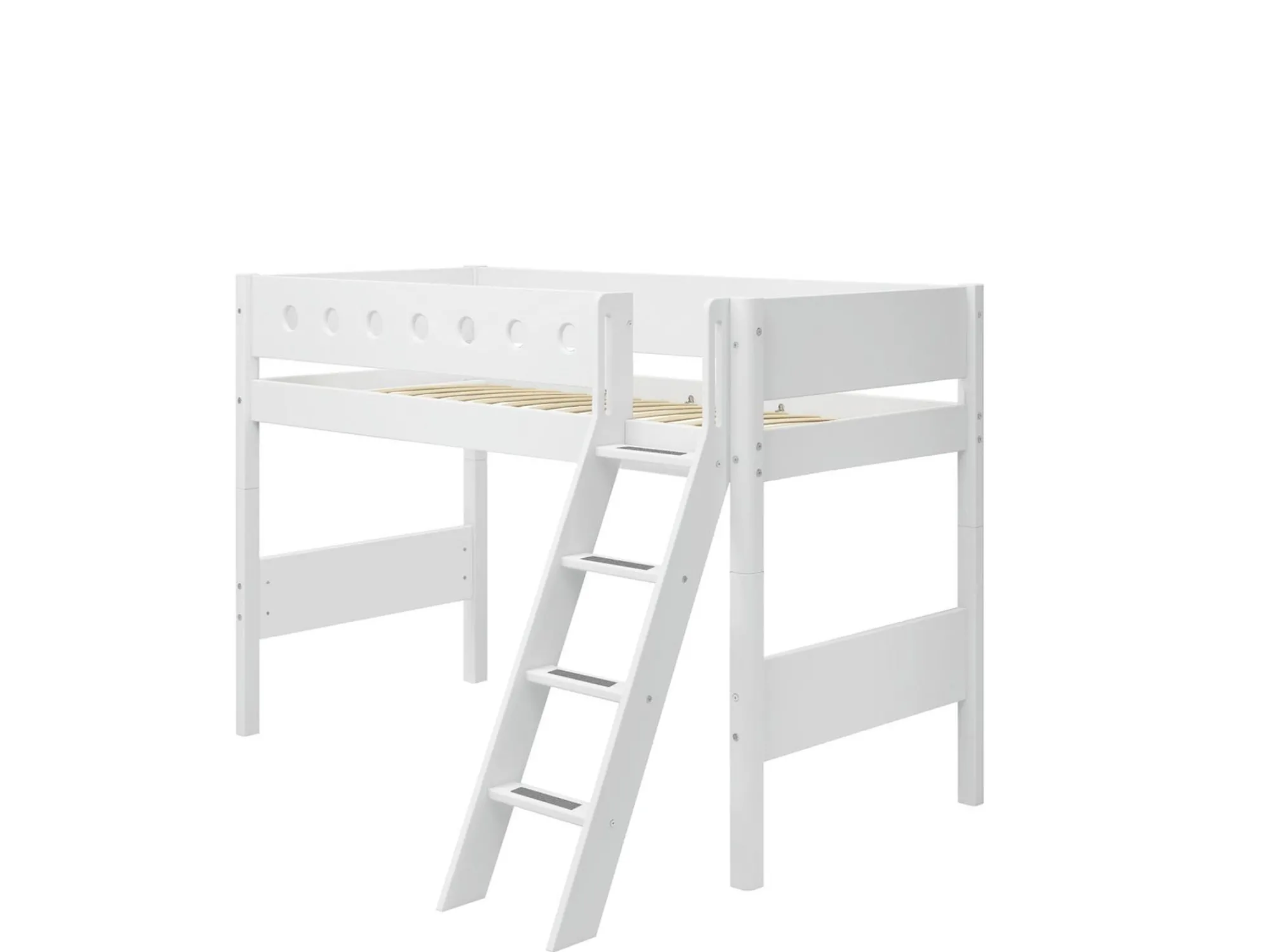 Clearance FLEXA Mellemhoj Seng Med Skra Stige White