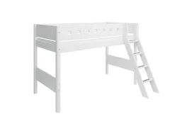 Clearance FLEXA Mellemhoj Seng Med Skra Stige White