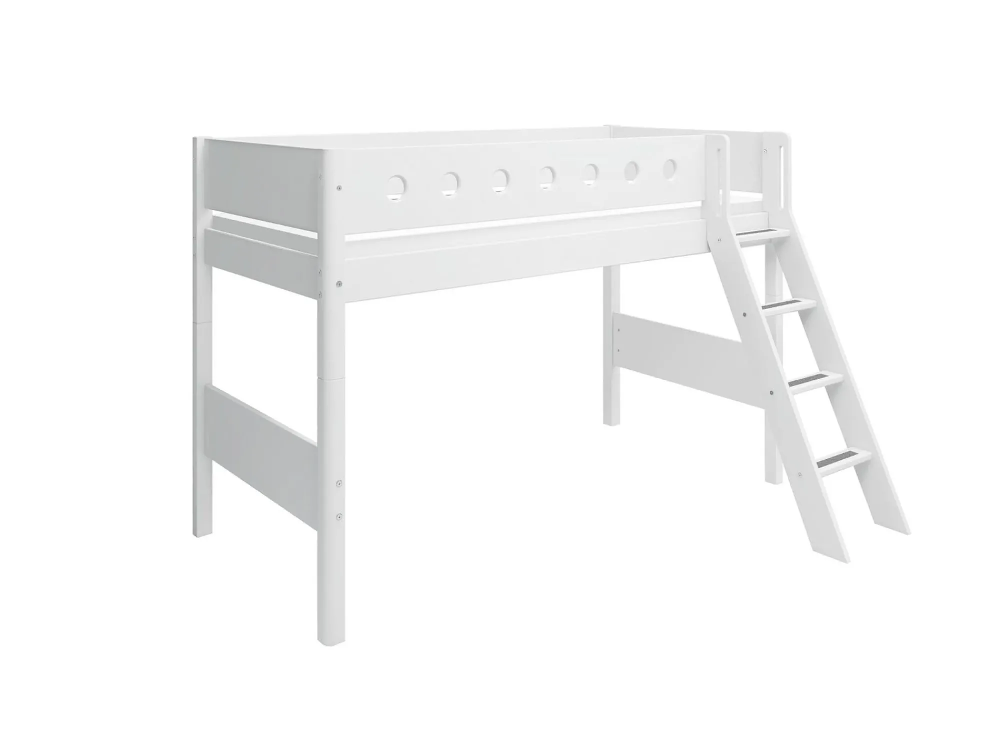 Clearance FLEXA Mellemhoj Seng Med Skra Stige White