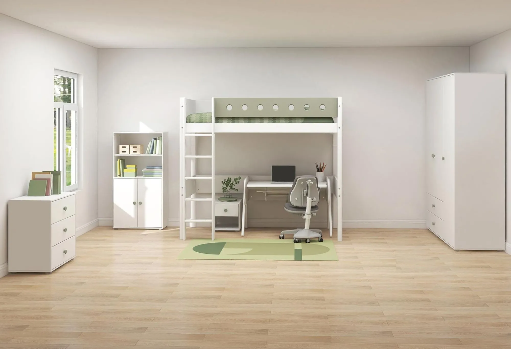 Best Sale FLEXA Midi-Reol, 2 Lager White/Natural Green
