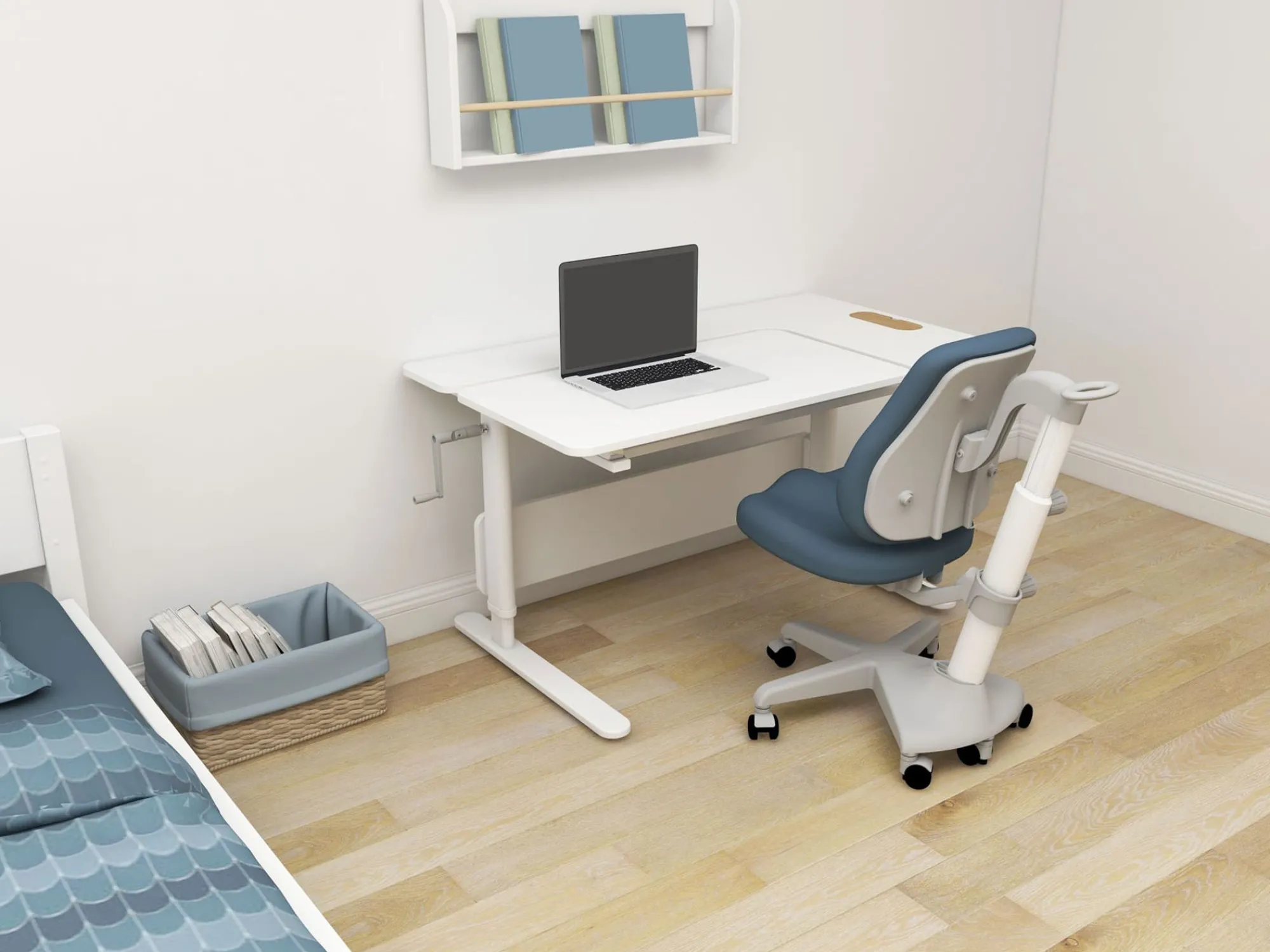 Best FLEXA Moby Skrivebord, Venstre Vip White