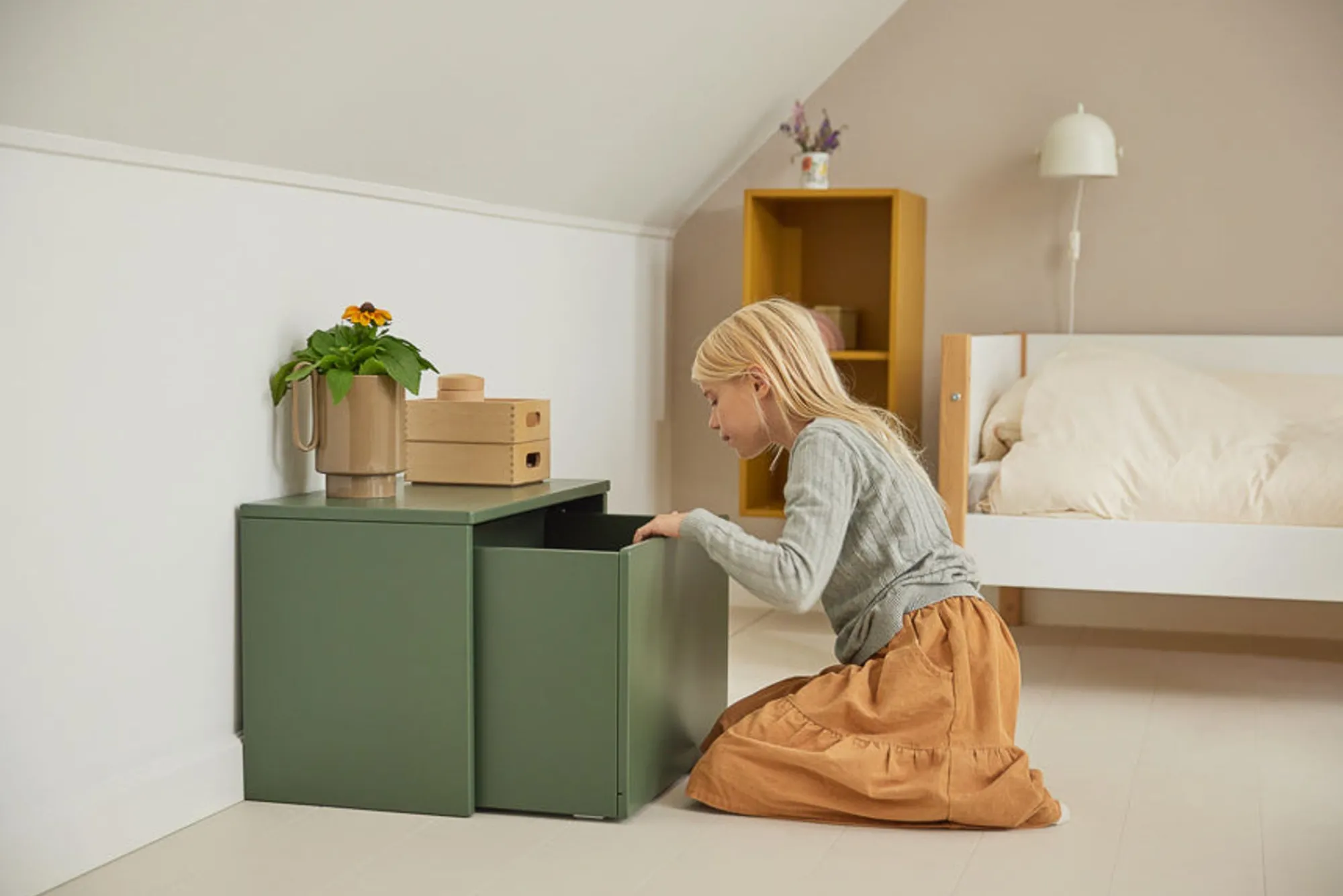 New FLEXA Opbevaringsbaenk Deep Green