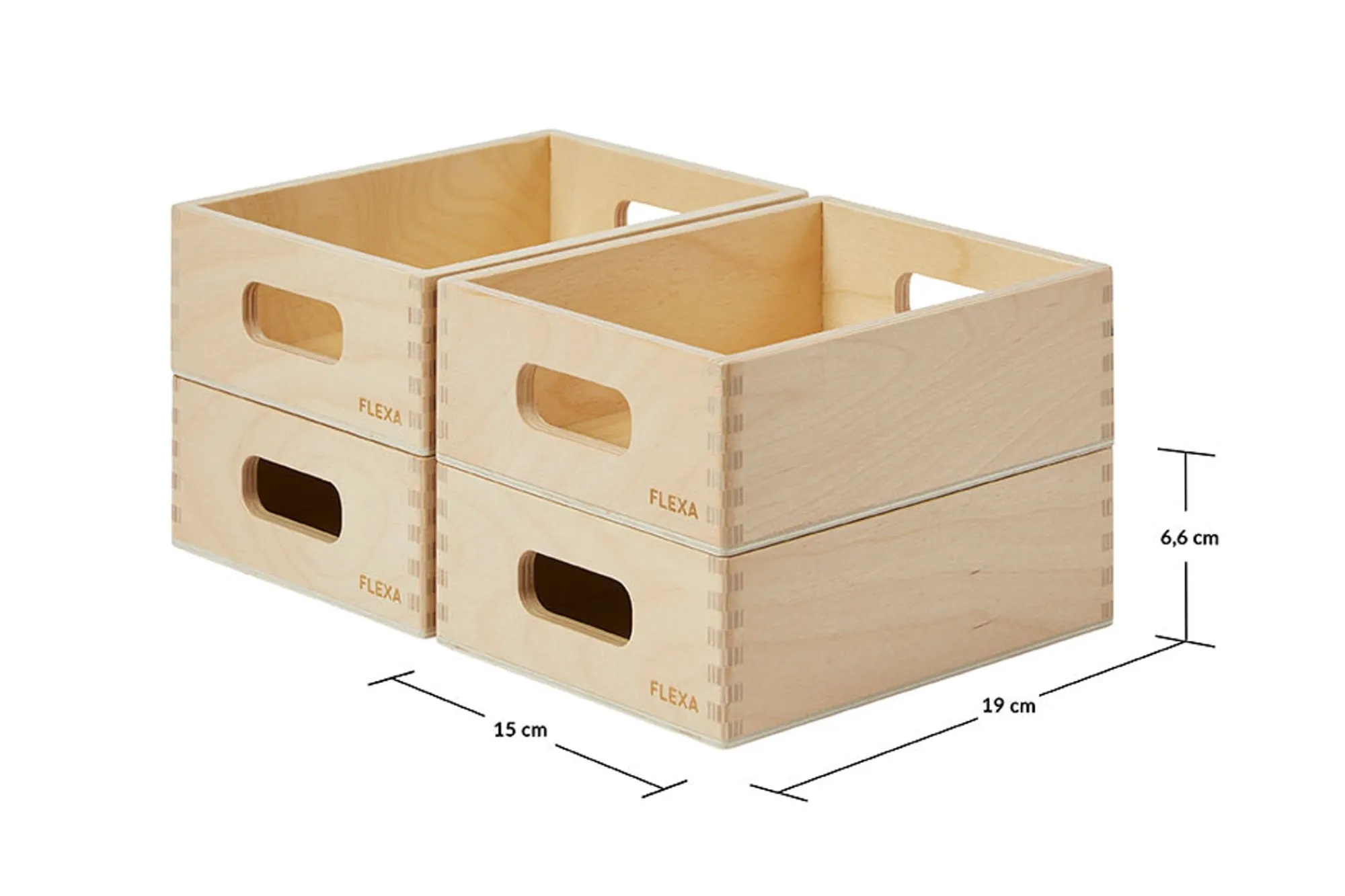 Discount FLEXA Opbevaringskasser I Trae ?Mini Pine