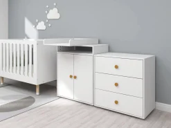 Store FLEXA Puslebord, 2 Lager White/Mustard