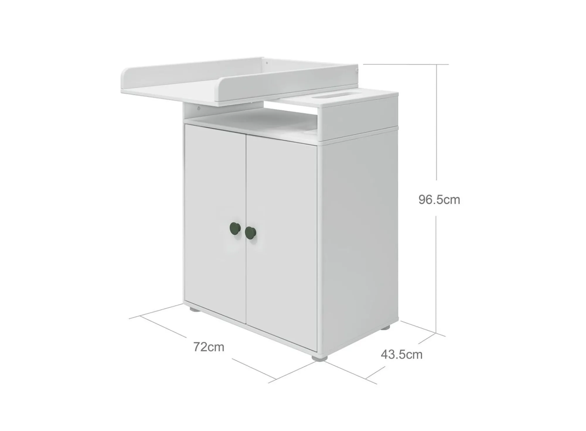 Clearance FLEXA Puslebord, 2 Lager White/Deep Green