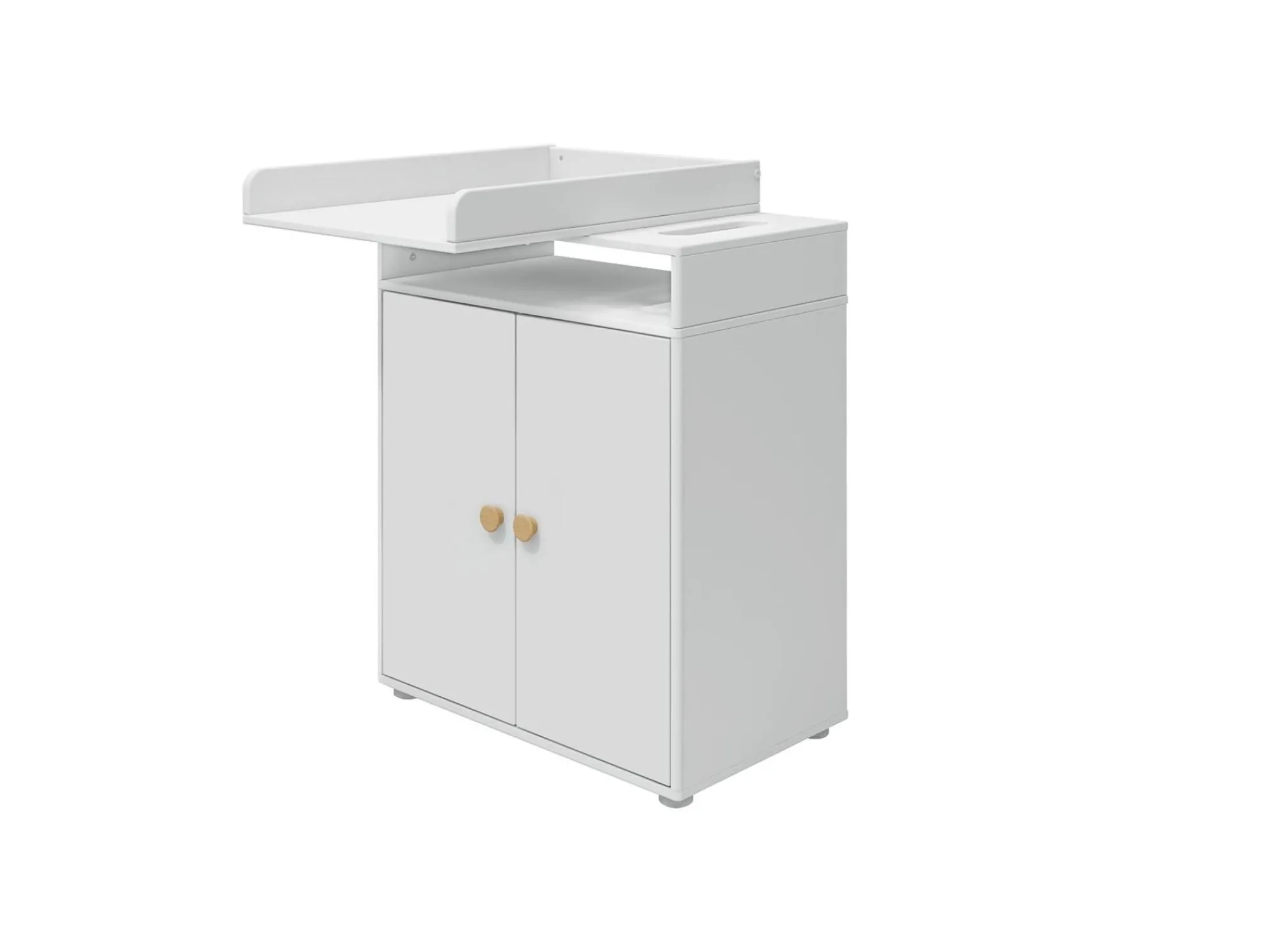 Hot FLEXA Puslebord, 2 Lager White/Oak