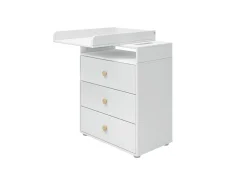 Outlet FLEXA Puslebord, 3 Skuffer White/Oak