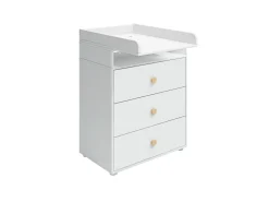 Outlet FLEXA Puslebord, 3 Skuffer White/Oak