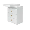 Outlet FLEXA Puslebord, 3 Skuffer White/Mustard