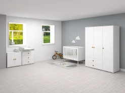 Outlet FLEXA Puslebord, 3 Skuffer White/Mustard