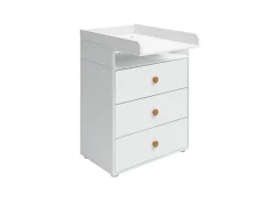 Outlet FLEXA Puslebord, 3 Skuffer White/Mustard