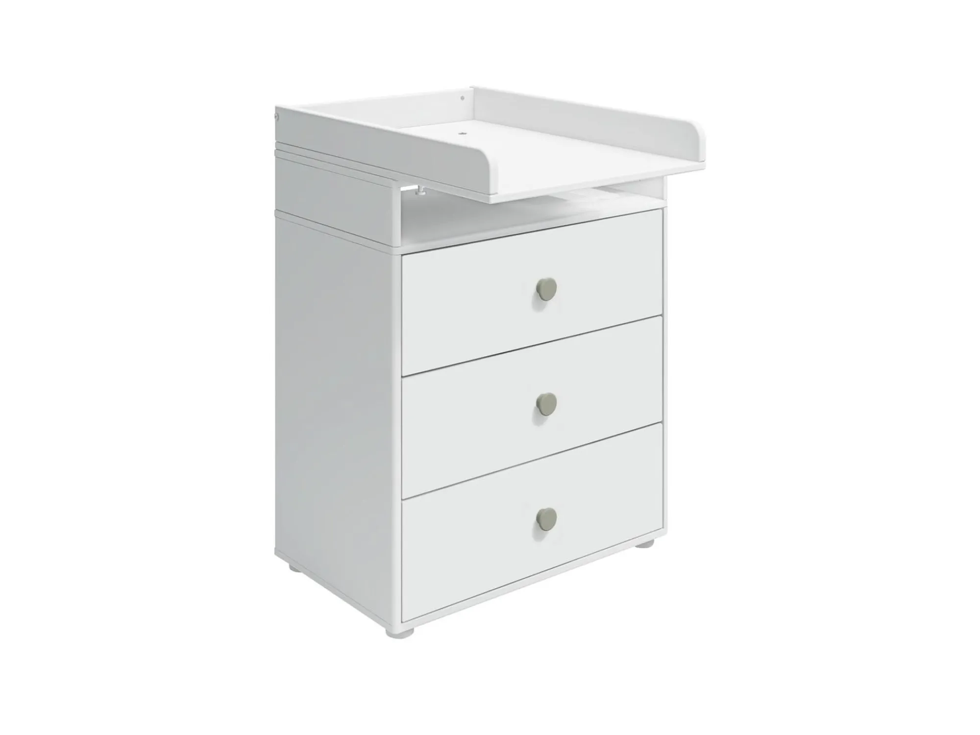 Hot FLEXA Puslebord, 3 Skuffer White/Natural Green
