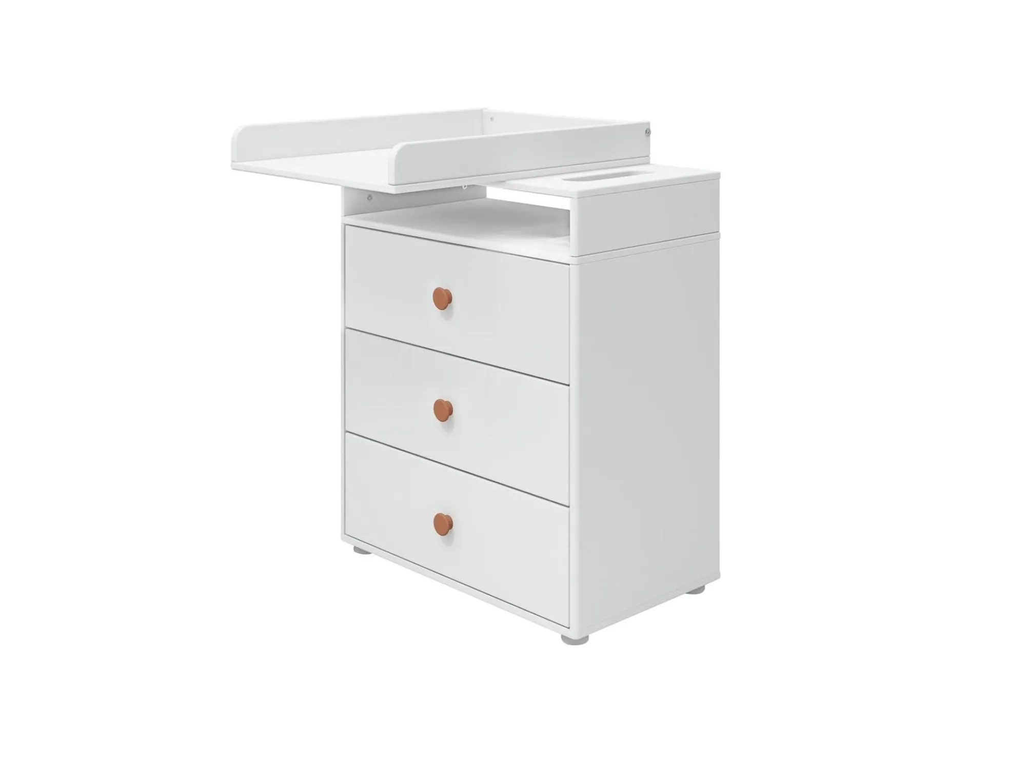 Fashion FLEXA Puslebord, 3 Skuffer White/Blush