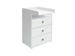 Fashion FLEXA Puslebord, 3 Skuffer White/Blush
