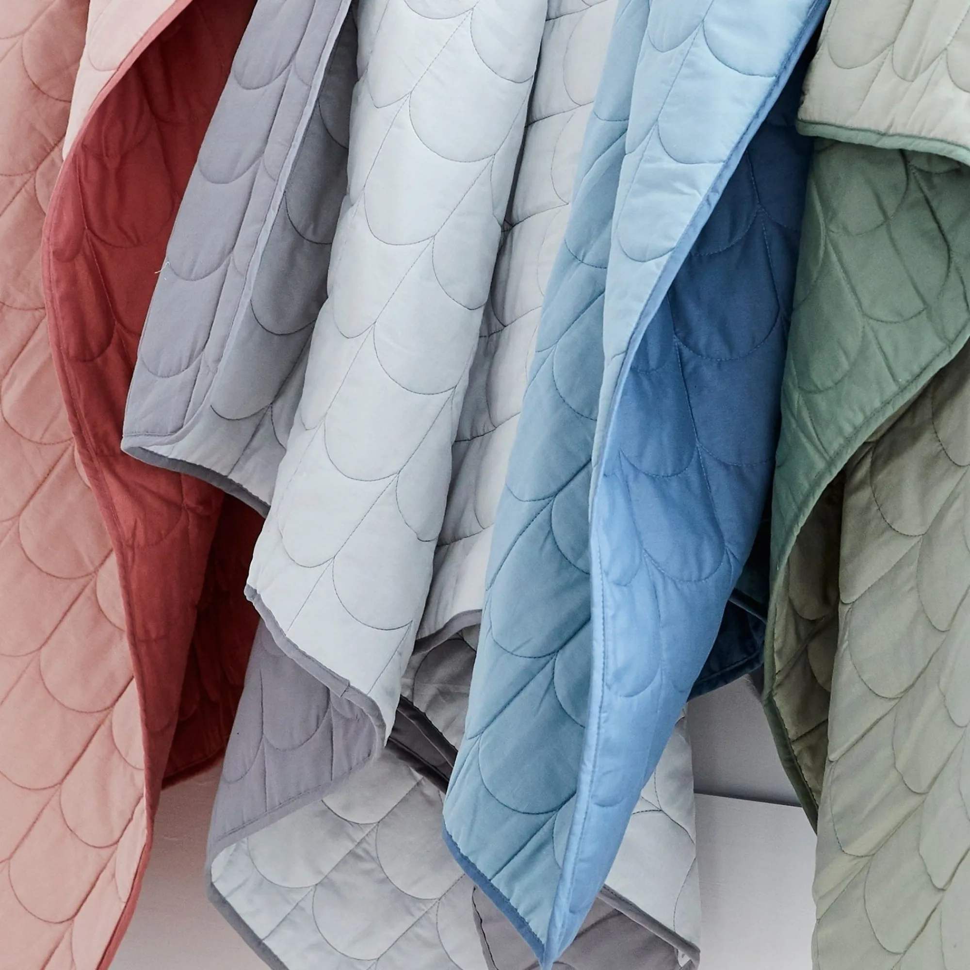 Clearance FLEXA Quiltet Taeppe, L:200 B:230 Light/Dark Misty Rose