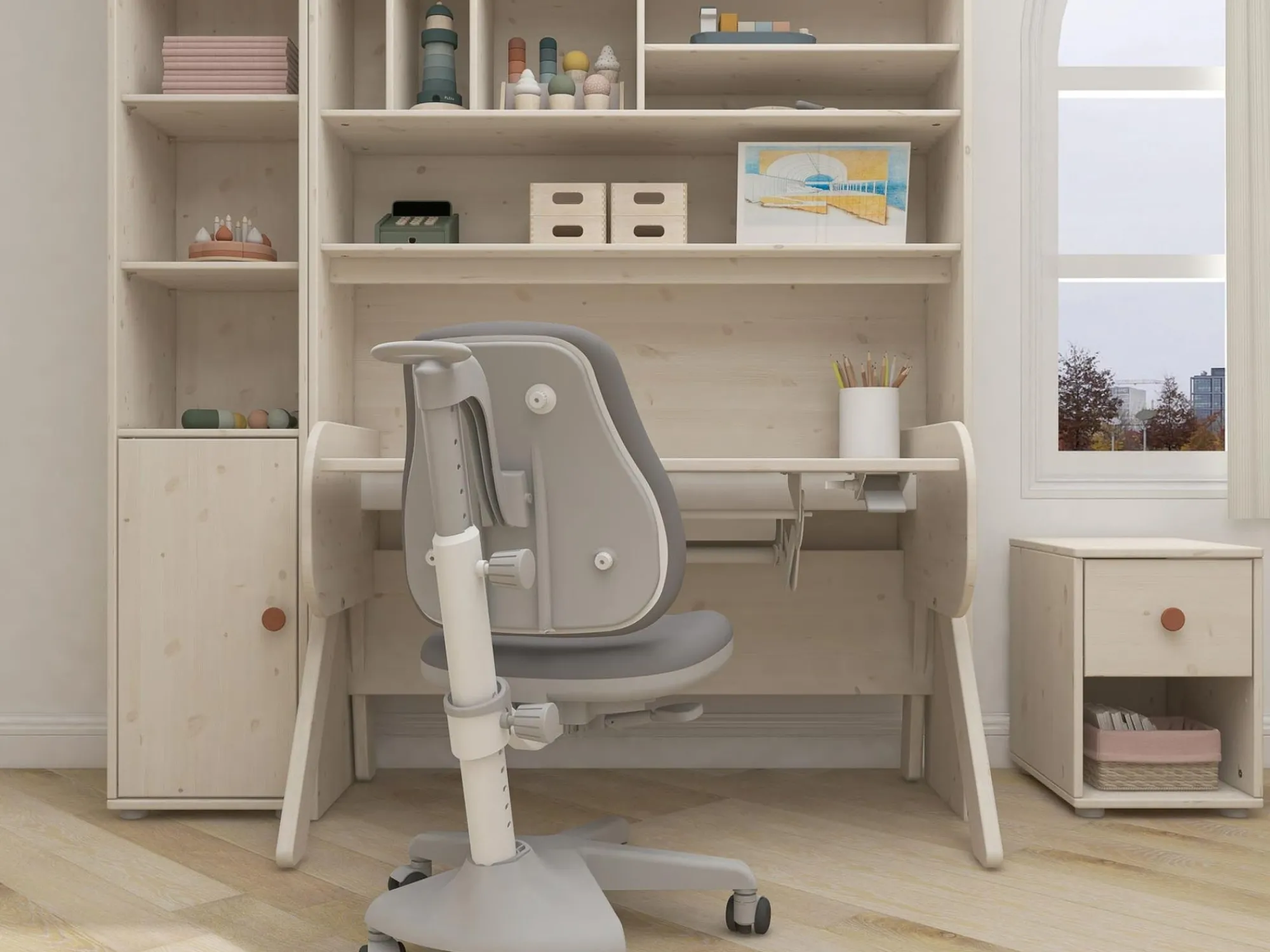 Best FLEXA Reol Light Blush/White Washed Pine