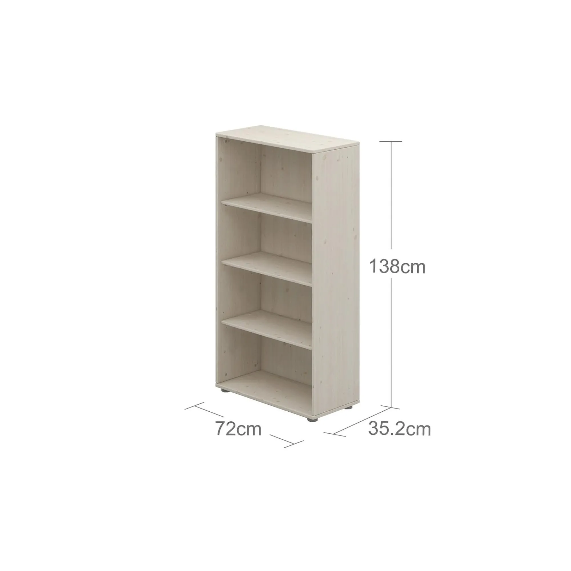 Best FLEXA Reol Med 3 Hylder White Washed Pine