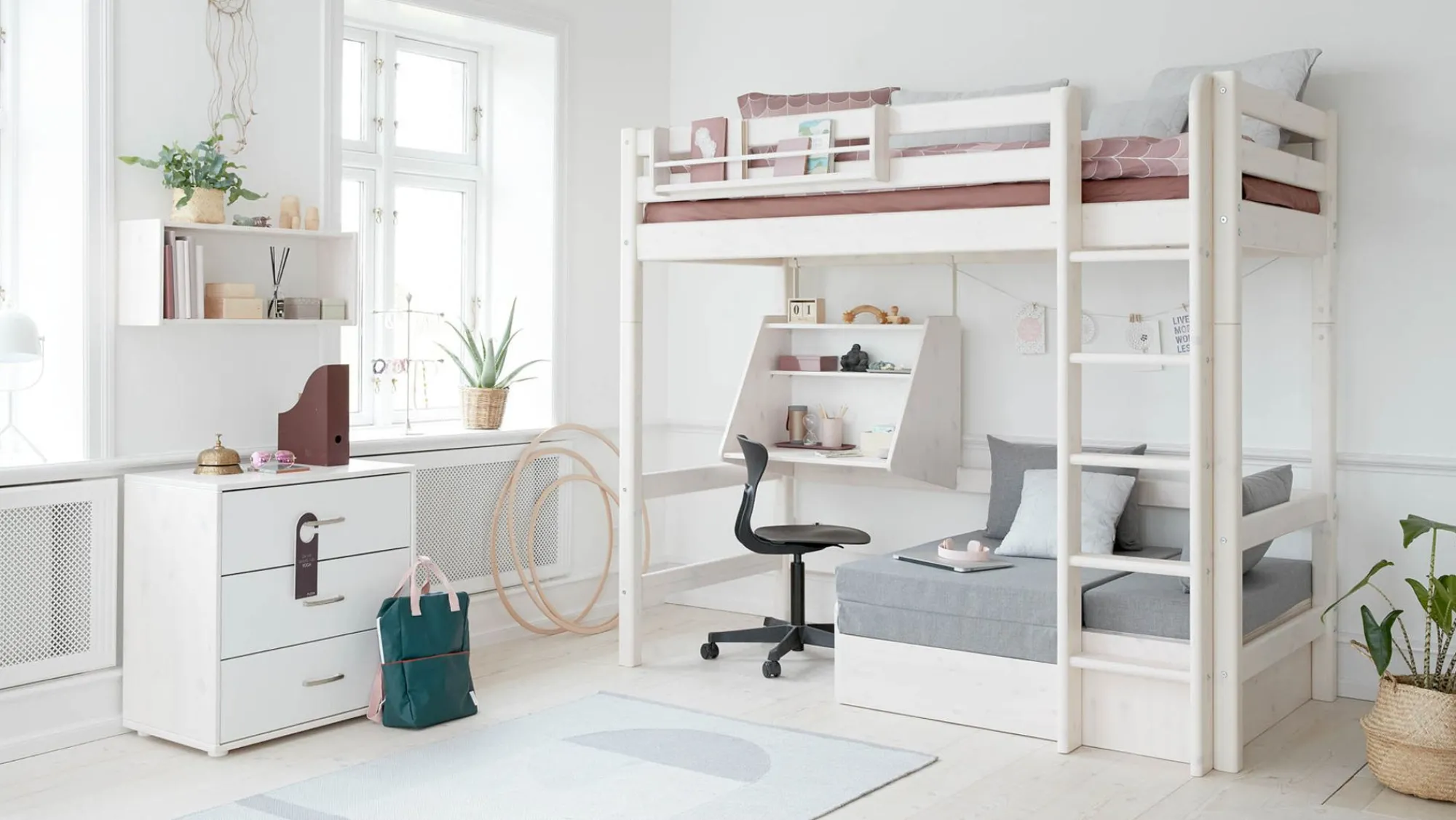 Cheap FLEXA Sengemodul Til Classic Casa Hojseng White Washed Pine