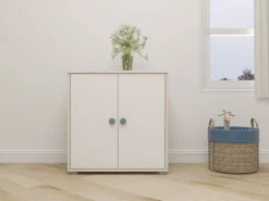 Best Sale FLEXA Skab Light Teal/White Washed Pine