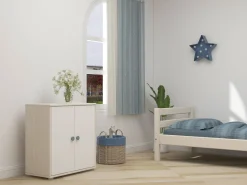 Best Sale FLEXA Skab Light Teal/White Washed Pine
