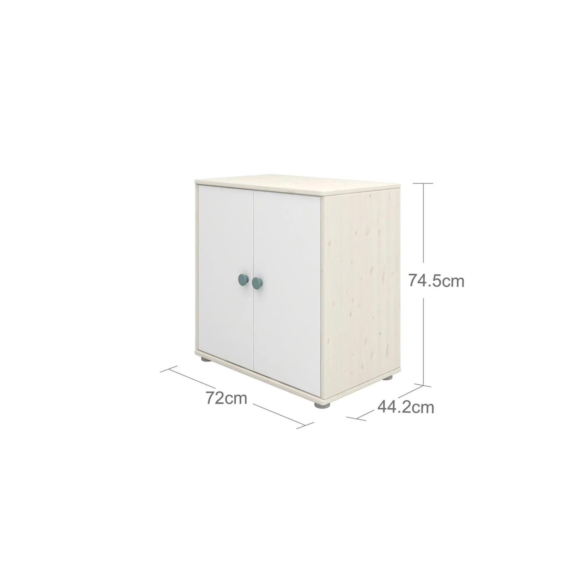 Best Sale FLEXA Skab Light Teal/White Washed Pine