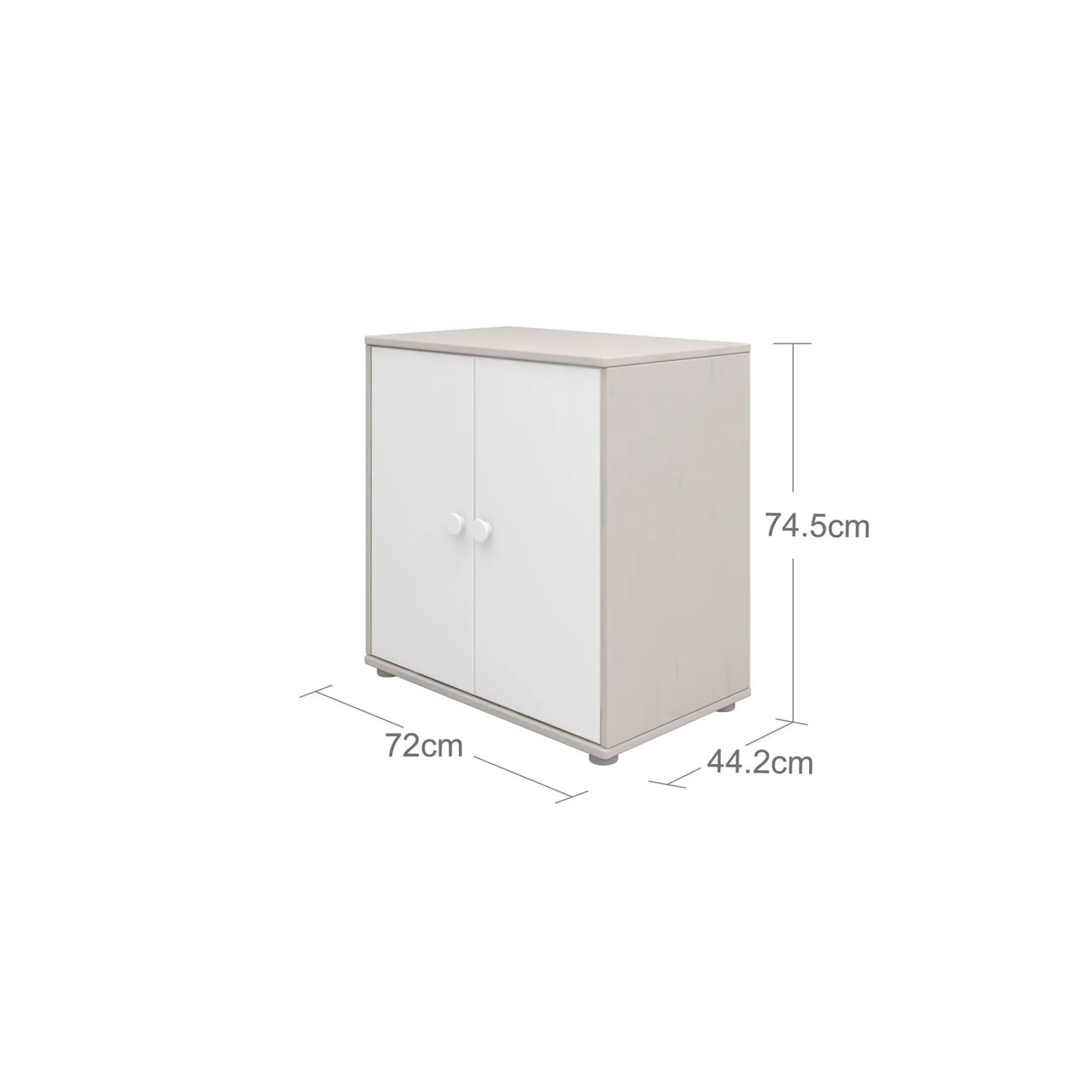 Outlet FLEXA Skab White/Grey Washed Pine