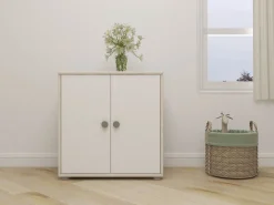 Discount FLEXA Skab Natural Green/White Washed Pine