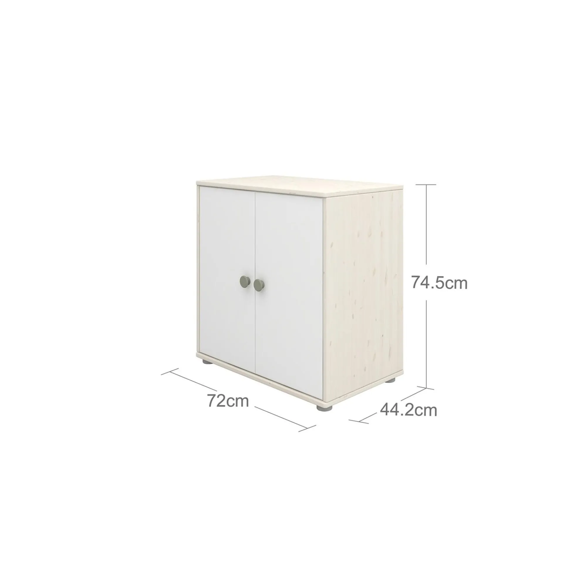 Discount FLEXA Skab Natural Green/White Washed Pine