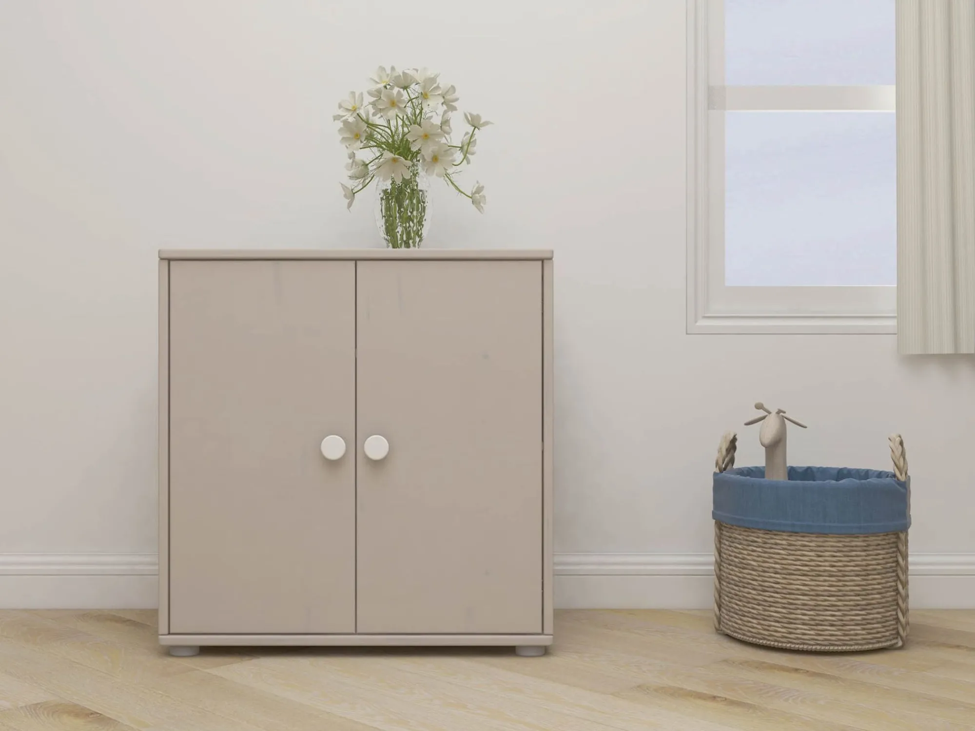 Best FLEXA Skab White/Grey Washed Pine
