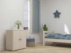 Best Sale FLEXA Skab Light Teal/White Washed Pine