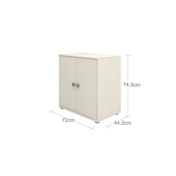 Best Sale FLEXA Skab Light Teal/White Washed Pine
