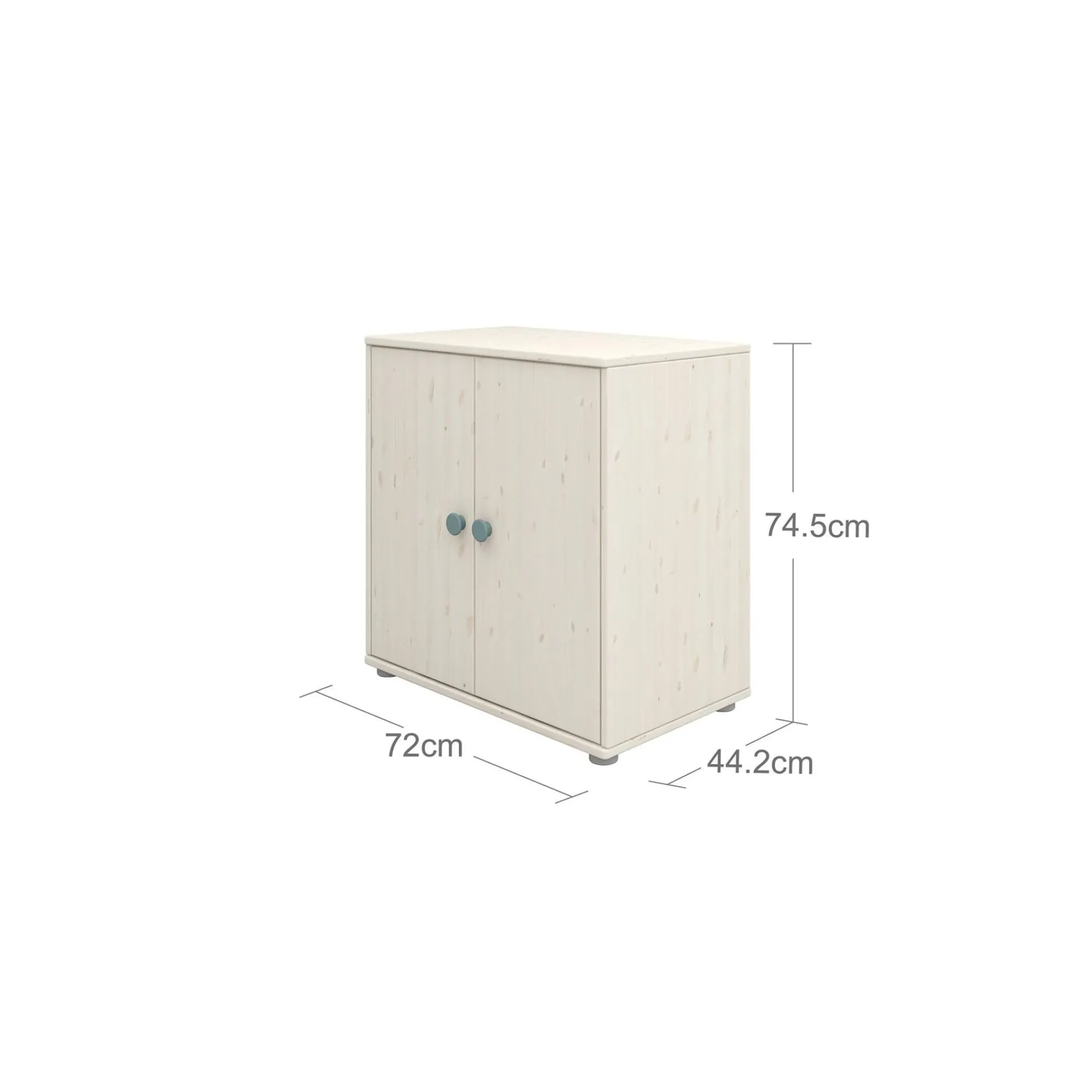 Best Sale FLEXA Skab Light Teal/White Washed Pine