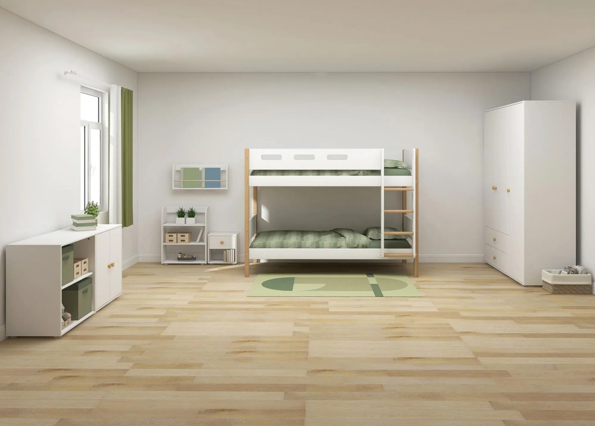 Cheap FLEXA Skab, 1 Hylde + 2 Lager White/Oak