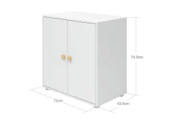 Cheap FLEXA Skab, 1 Hylde + 2 Lager White/Oak
