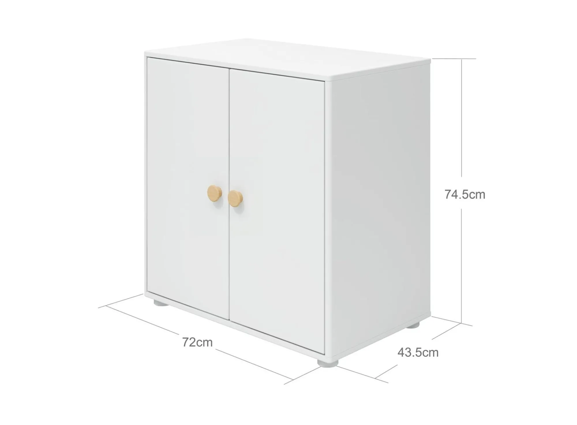 Cheap FLEXA Skab, 1 Hylde + 2 Lager White/Oak