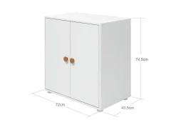 Cheap FLEXA Skab, 1 Hylde + 2 Lager White/Mustard