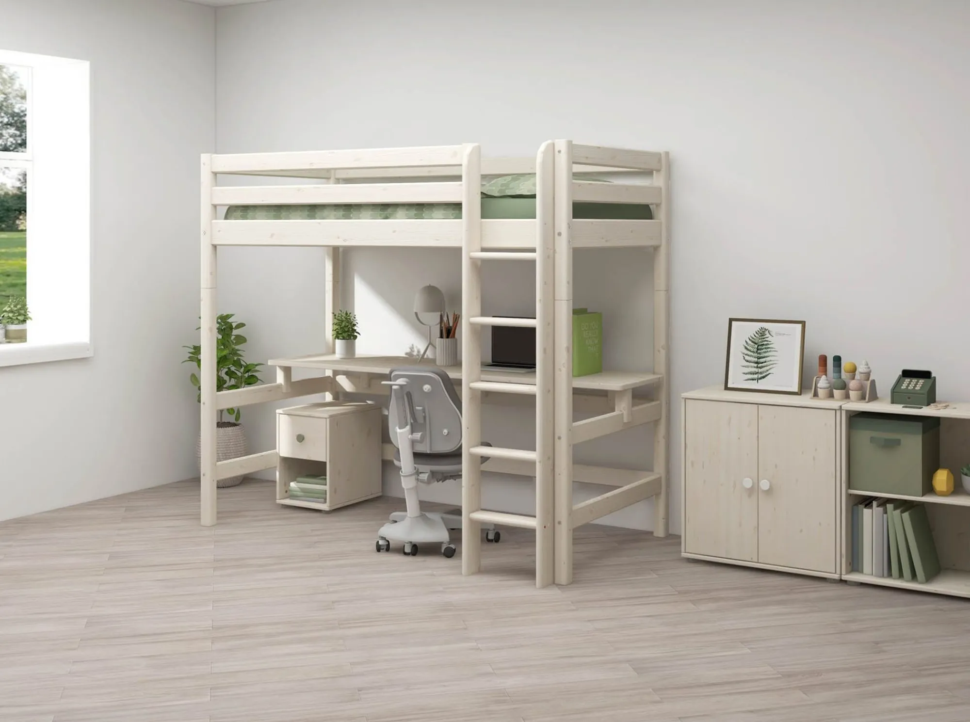 Sale FLEXA Skrivebord White Washed Pine