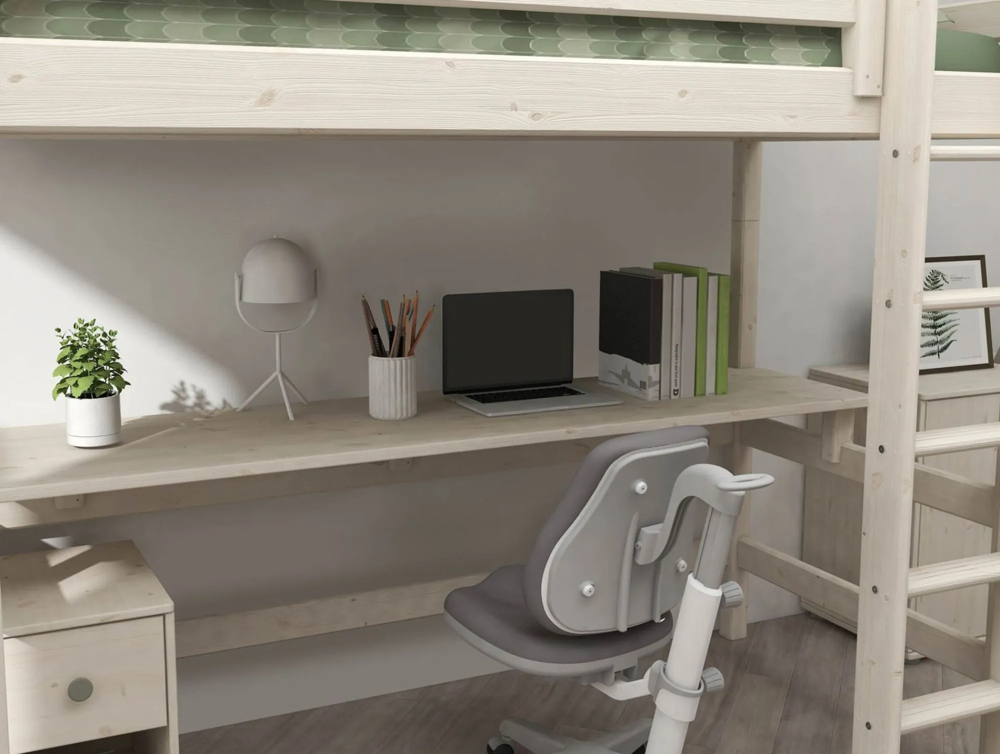 Sale FLEXA Skrivebord White Washed Pine