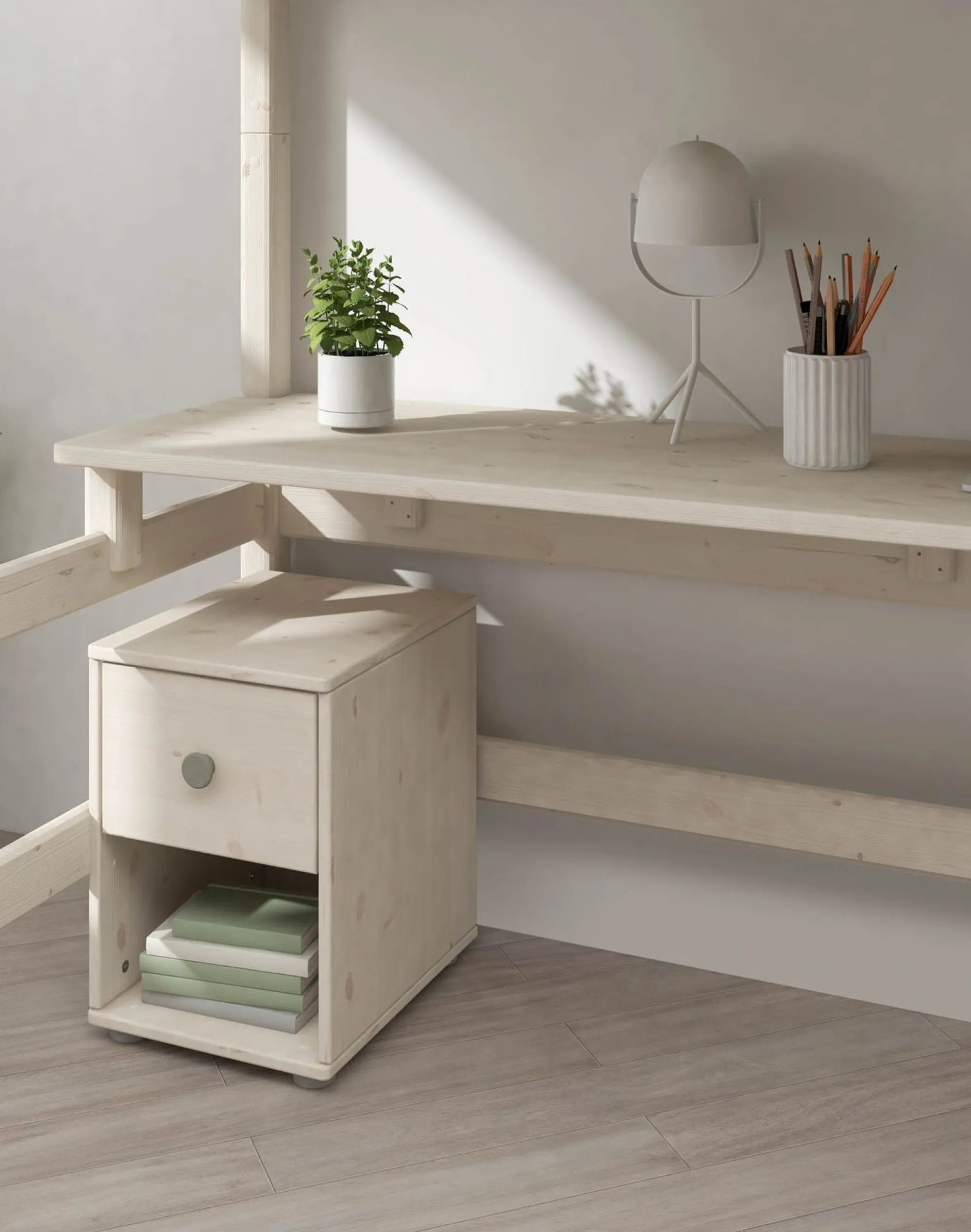 Sale FLEXA Skrivebord White Washed Pine