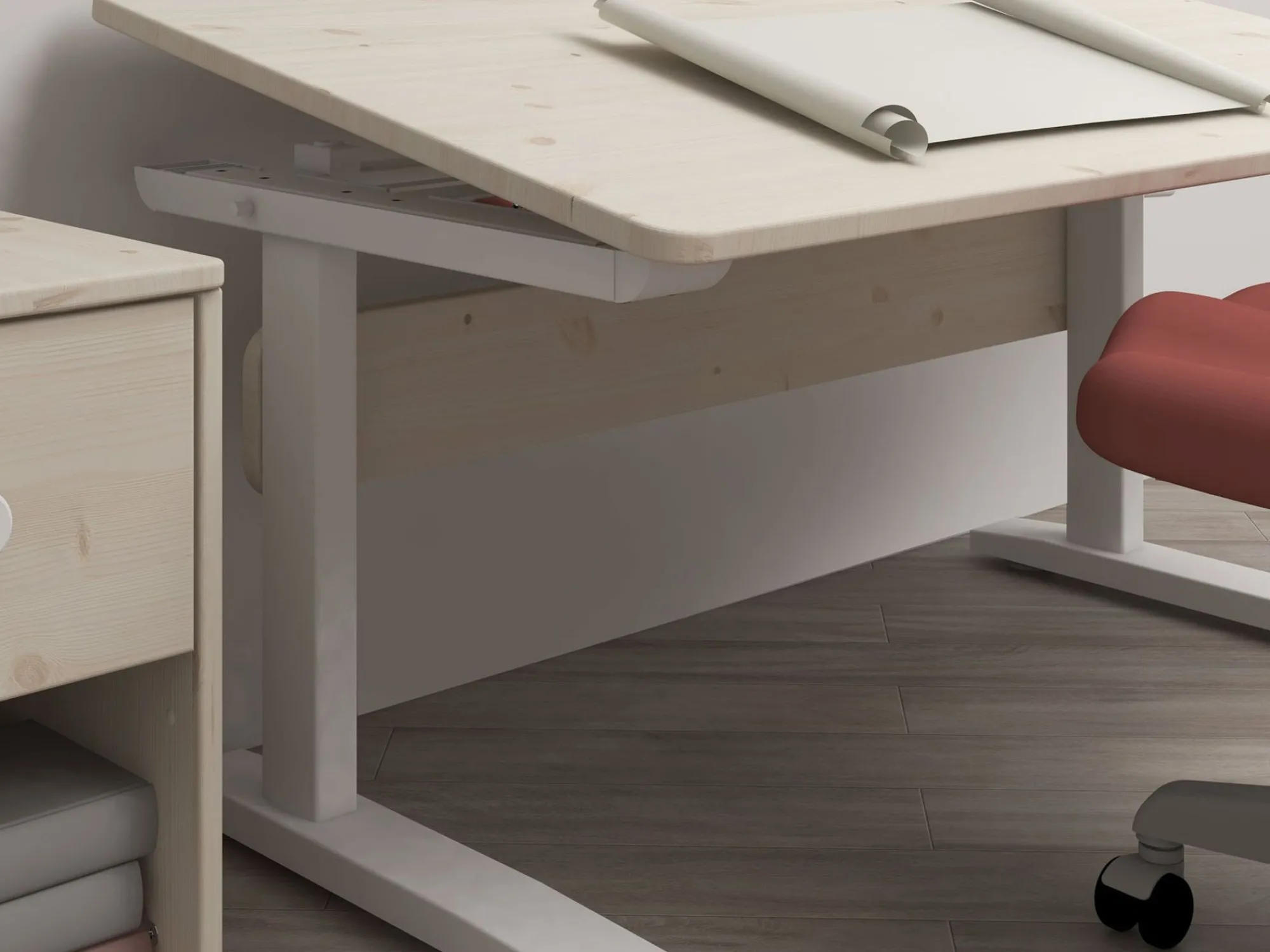 Best FLEXA Skrivebord White/White Washed Pine