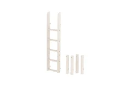 Best Sale FLEXA Stige Og Ben Til Kojeseng Med Ekstra Hojde White Washed Pine